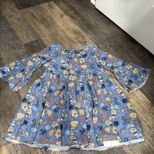Floral Blue Kids Dress